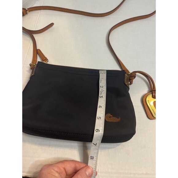 Dooney & Bourke Crossbody Bag In Black & Pink Nylon With Leather Trim and charm - Picture 12 of 13
